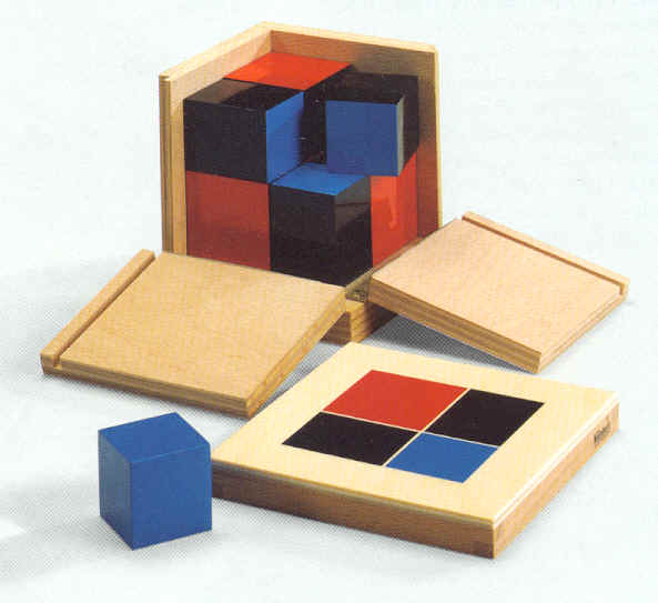 Trinomial Cube Montessori materials