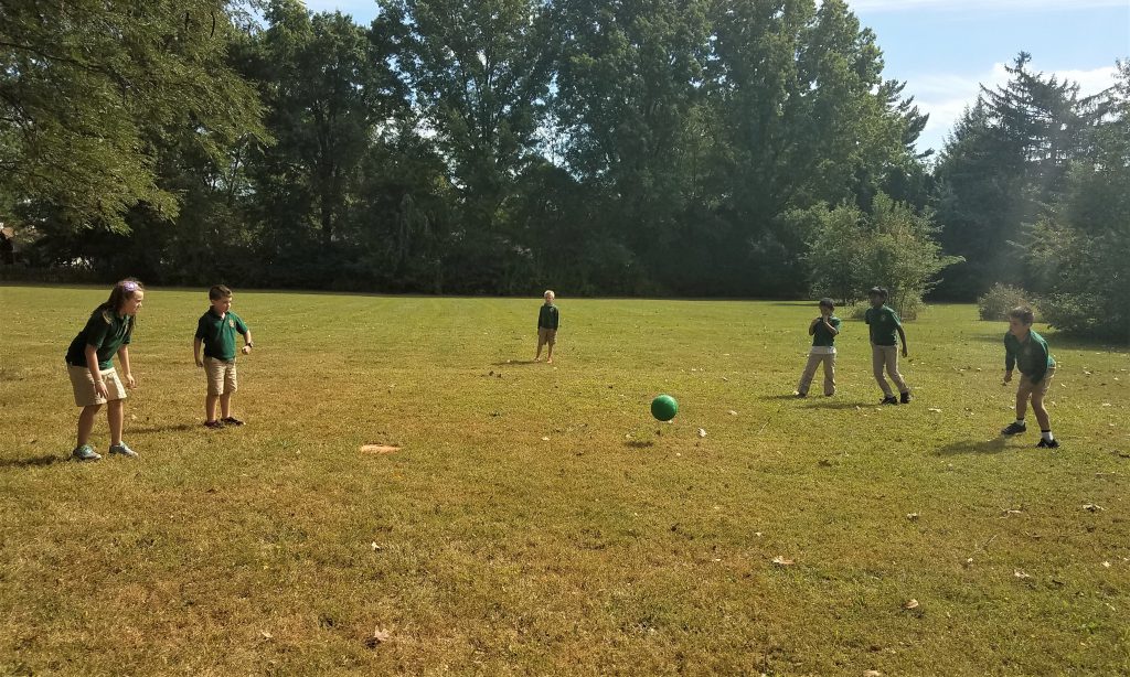 PE Lessons Australian and American Kickball VFKH Montessori School
