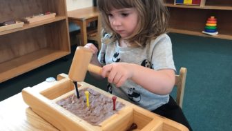 Develop fine motor skills with Clay Hammer and Tee Tray
