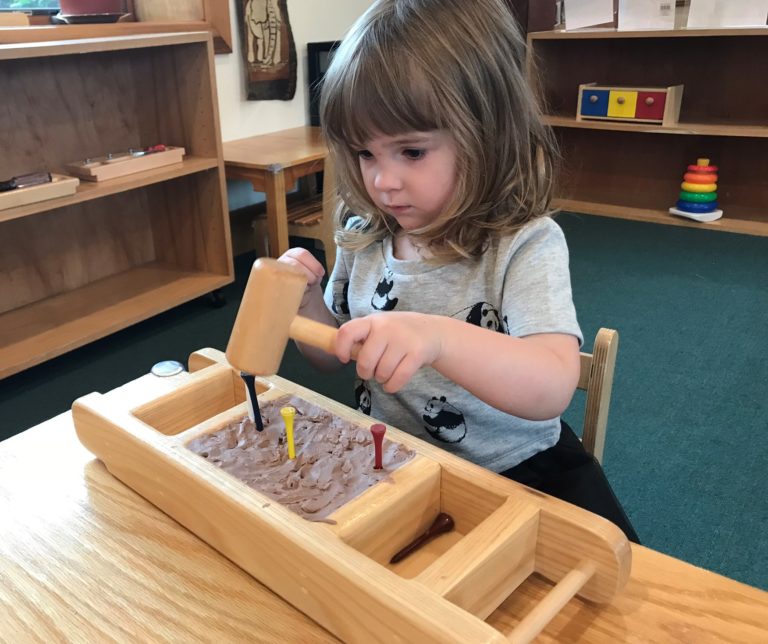 Develop fine motor skills with Clay Hammer and Tee Tray