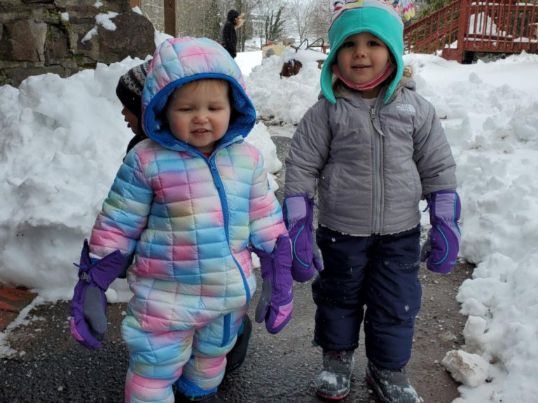 Children Playing in Snow