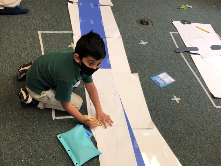 Student in Primary Classroom