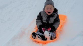 Child Sledding