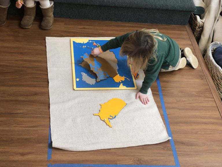 Child Making a Map