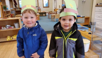 Children Wearing Leprechaun hats