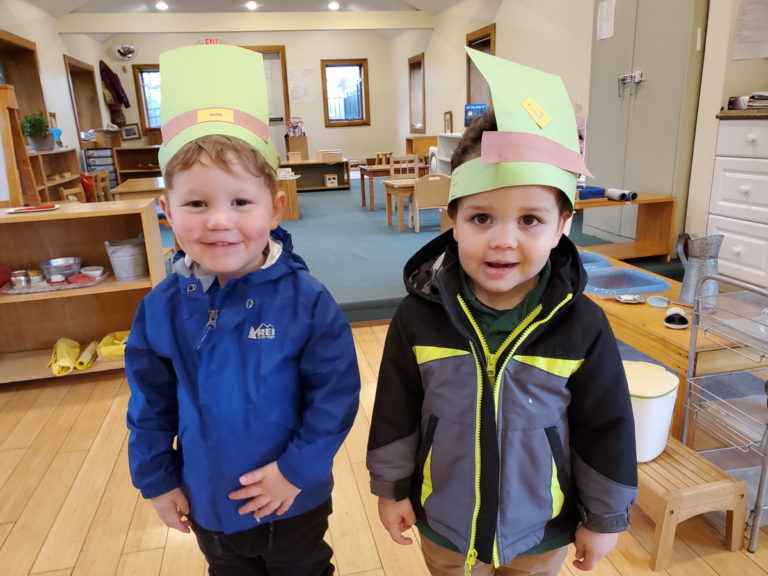 Children Wearing Leprechaun hats