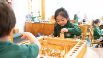 Children in Montessori Classroom