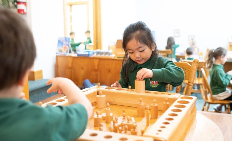 Children in Montessori Classroom