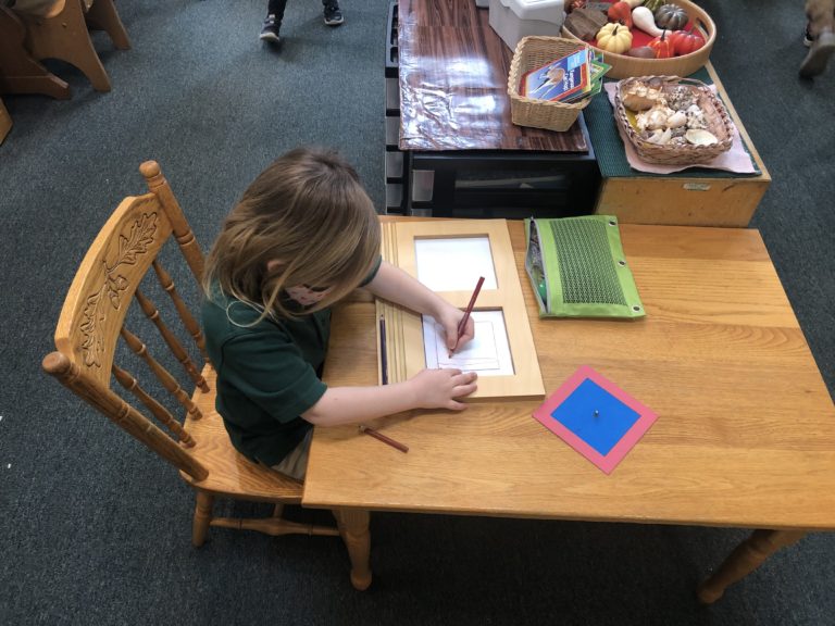 Child writing letters