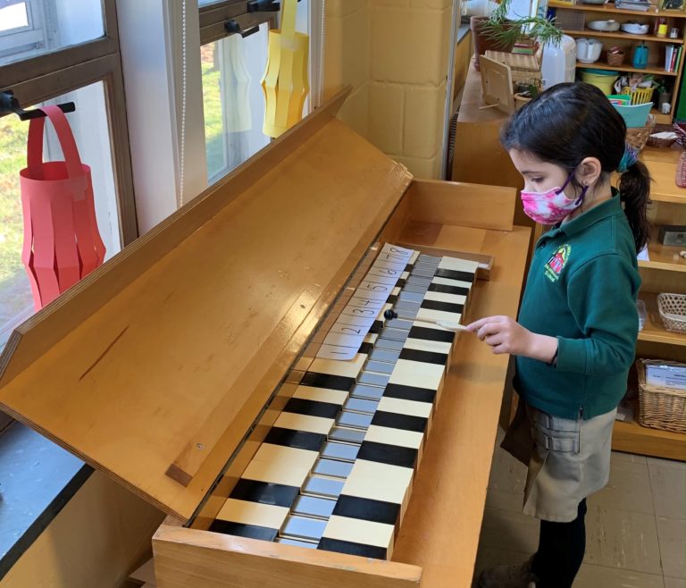 Student playing music